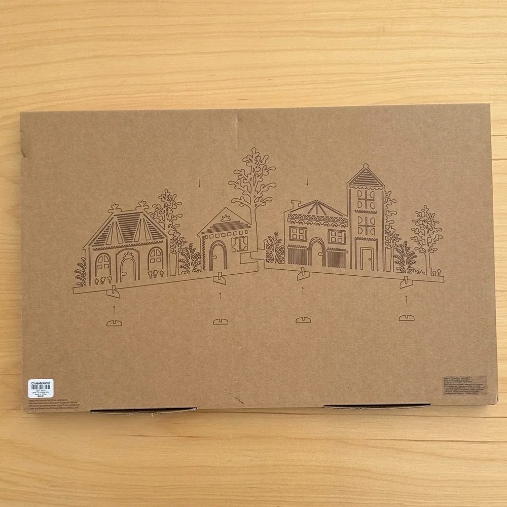 NWT Crate&Barrel 2 piece wood village